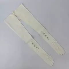 Women's Size 7 Full Length Leather Gloves For Evening Wear Weddings Etc.