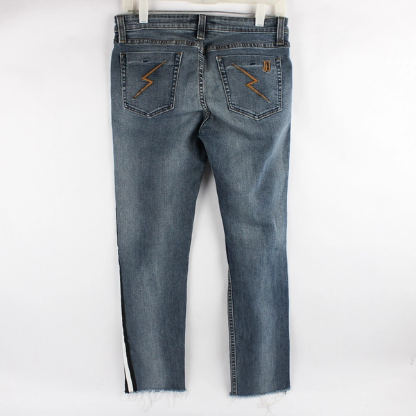 Jet By John Eshaya Distressed Mid Wash Blue Jean Pants Womens Size 8