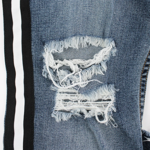 Jet By John Eshaya Distressed Mid Wash Blue Jean Pants Womens Size 8