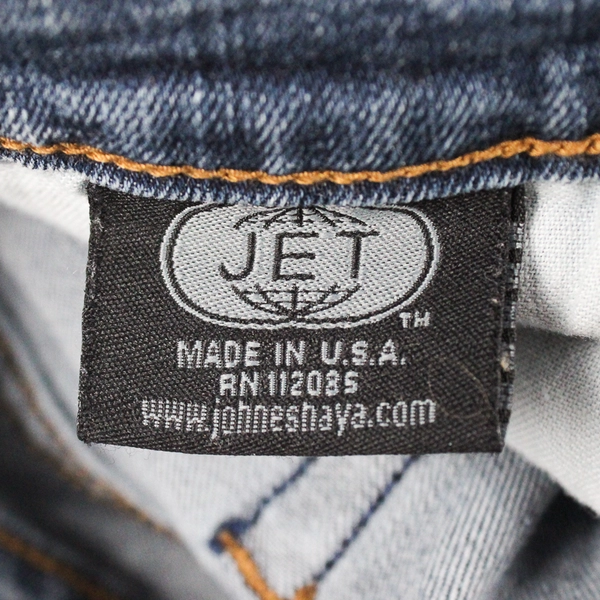 Jet By John Eshaya Distressed Mid Wash Blue Jean Pants Womens Size 8