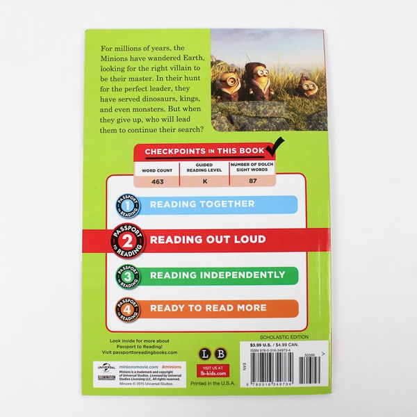 Minions Who's the Boss? by Lucy Rosen Passport to Reading Level 2 2015 Paperback