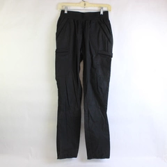 Jaanuu Solid Black Cargo Scrub Pants Elastic Waist Band Women's Size XS