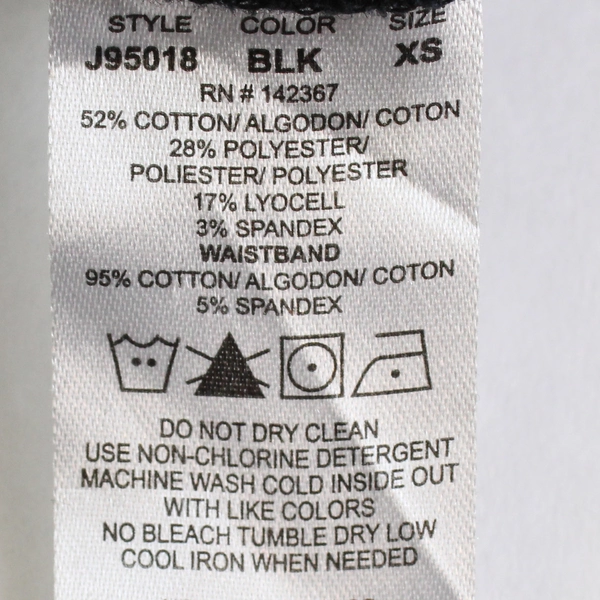 Jaanuu Solid Black Cargo Scrub Pants Elastic Waist Band Women's Size XS