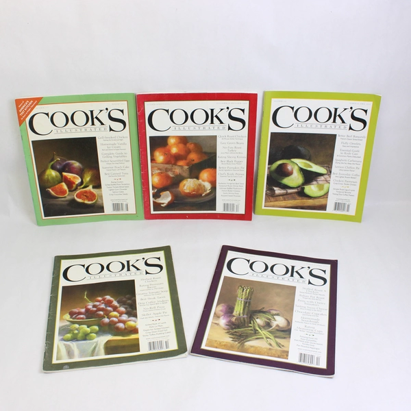 Lot of 5 Cook's Illustrated Magazines Various Years Months