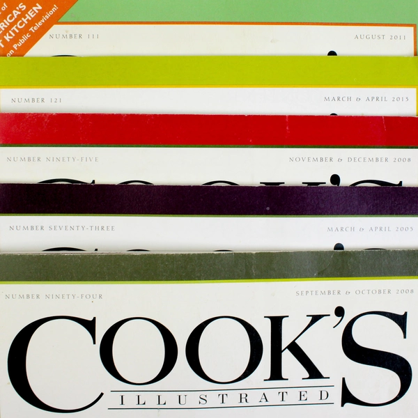 Lot of 5 Cook's Illustrated Magazines Various Years Months
