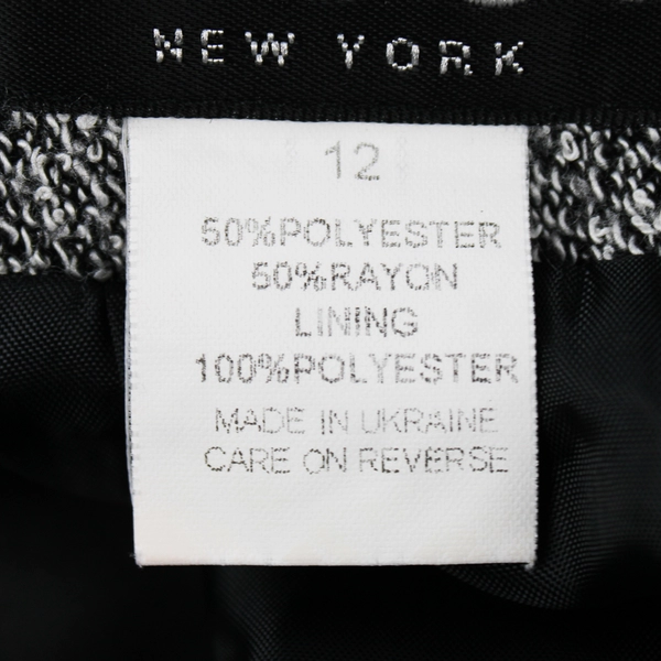 Briggs New York Black and White Pencil Skirt Women's Size 12