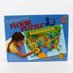 Floor Puzzle 100 Large Pieces Child's Map of USA 2'X3' MasterPieces