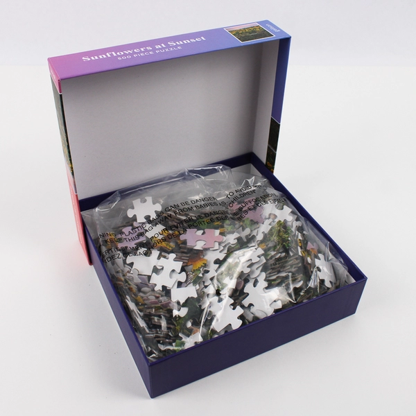 Sunflowers at Sunset 500-pc 20x20" Jigsaw Puzzle Galison with Poster