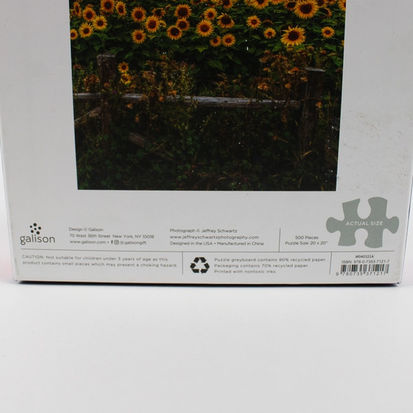 Sunflowers at Sunset 500-pc 20x20" Jigsaw Puzzle Galison with Poster