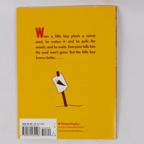 The Carrot Seed by Ruth Krauss 60th Anniversary Edition Paperback 1973