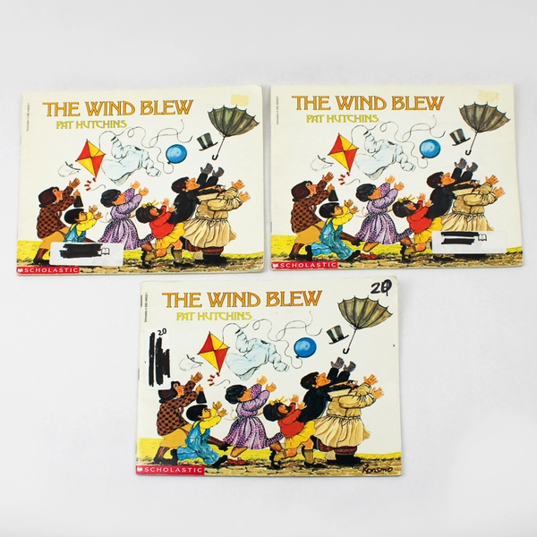 Lot of 3 Scholastic Books Titled The Wind Blew Pat Hutchins Ex-Library 1993 PB