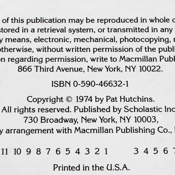 Lot of 3 Scholastic Books Titled The Wind Blew Pat Hutchins Ex-Library 1993 PB