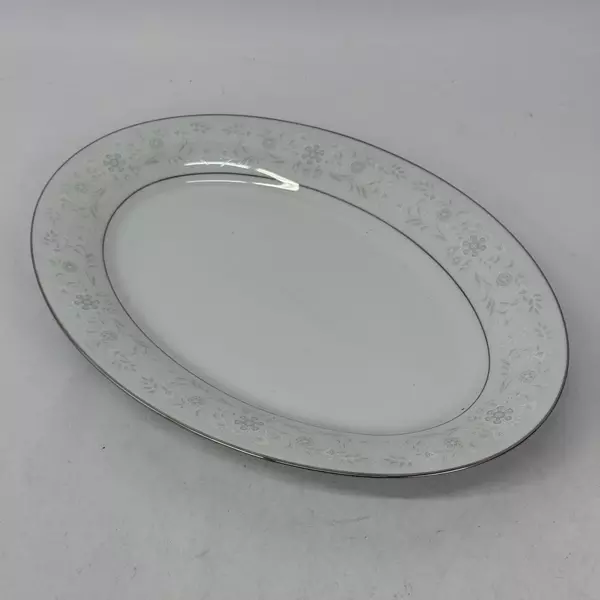 Crown Ming Jiang Shiang Queens Lace Fine China Platter 14 Inch