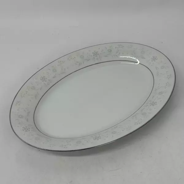 Crown Ming Jiang Shiang Queens Lace Fine China Platter 14 Inch