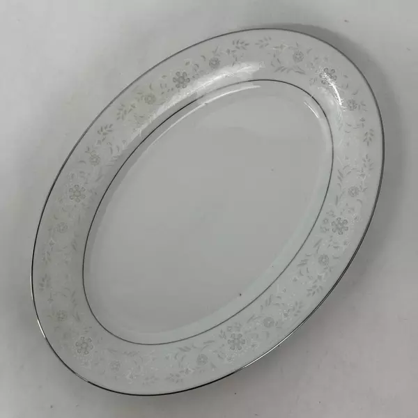 Crown Ming Jiang Shiang Queens Lace Fine China Platter 14 Inch