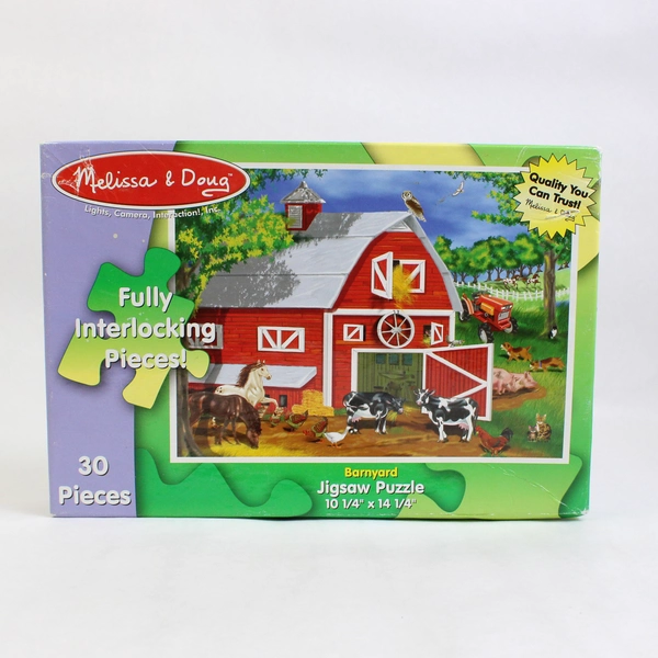 Barnyard Kid's 30 Pc Jigsaw Puzzle 10.25 x 14.25" Melissa & Doug