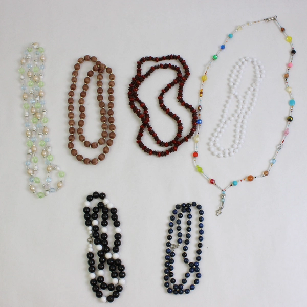 Lot of 7 Beaded Necklaces Costume Jewelry Various Colors