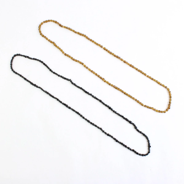 Lot of 5 Matching Glass Beaded Necklaces Multiple Colors 14"