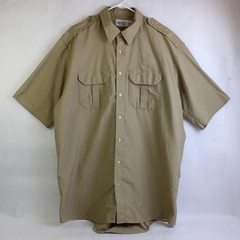 Horace Small Sentinel Short Sleeve Button Up Shirt Beige Men's Size XXL