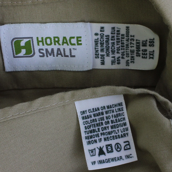 Horace Small Sentinel Short Sleeve Button Up Shirt Beige Men's Size XXL