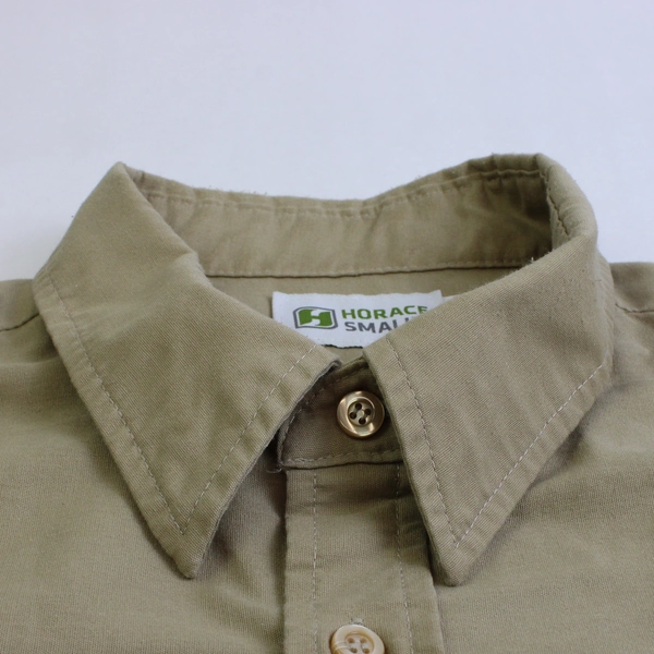 Horace Small Sentinel Short Sleeve Button Up Shirt Beige Men's Size XXL