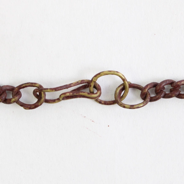 Multicolor Painted Metal Boho Grunge Necklace 24"