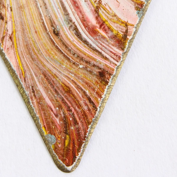 Multicolor Painted Metal Boho Grunge Necklace 24"