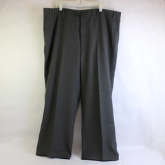 Stafford Essentials Dress Pants Classic Fit Solid Gray Color Men's Size 46 x 42