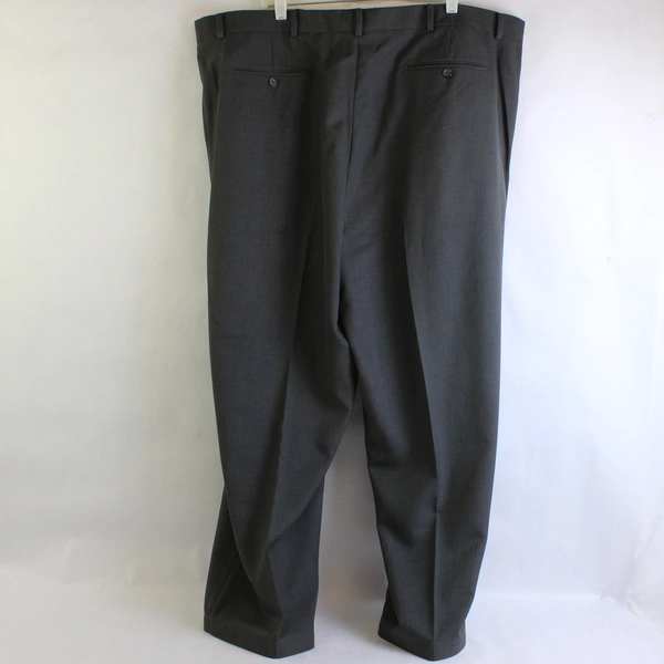 Stafford Essentials Dress Pants Classic Fit Solid Gray Color Men's Size 46 x 42