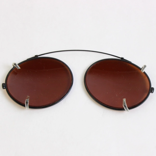 Oval Non-Polarized Clip-On Sunglasses with Hard Case