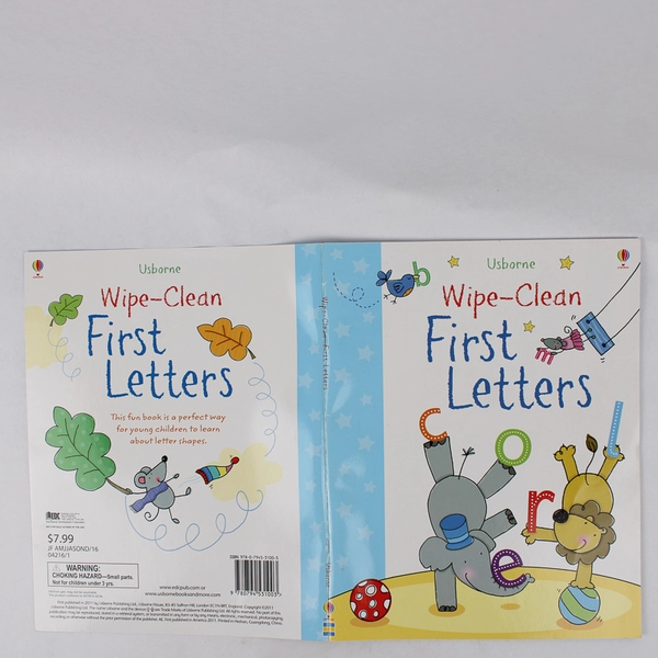 Wipe-Clean First Letters Designed by Claire Ever 2011 Paperback