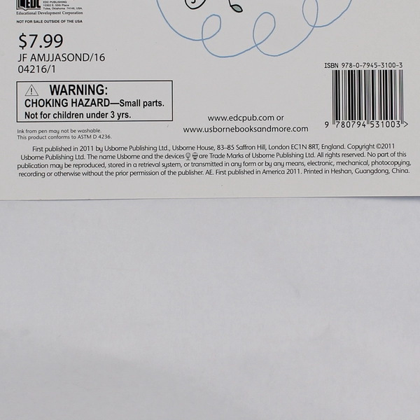 Wipe-Clean First Letters Designed by Claire Ever 2011 Paperback