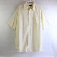 J.C Penny Towncraft Solid Butter Yellow Color Button Up Shirt Mens 18.5" X-Tall