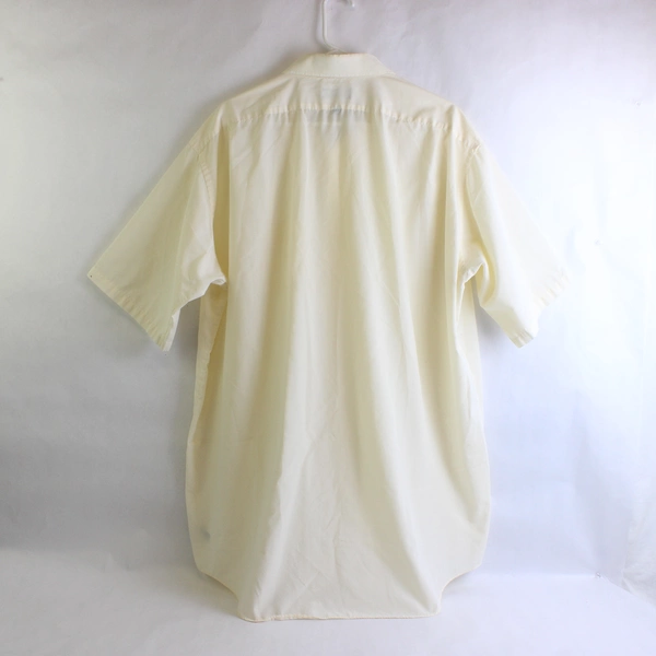 J.C Penny Towncraft Solid Butter Yellow Color Button Up Shirt Mens 18.5" X-Tall