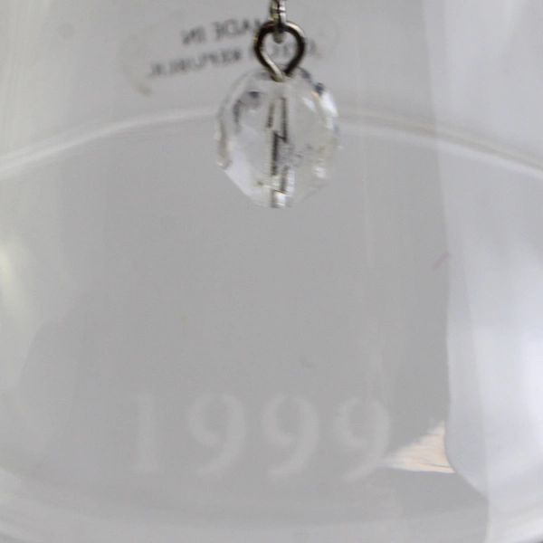Lenox Christmas 1999 Glass Angel Bell Ornament