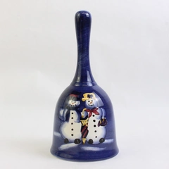 Tabletops Unlimited 7" Hand Painted Ceramic Snowman Bell