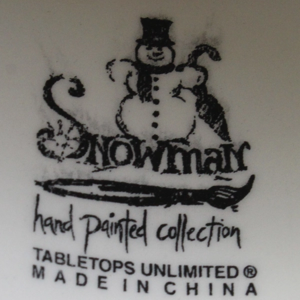 Tabletops Unlimited 7" Hand Painted Ceramic Snowman Bell