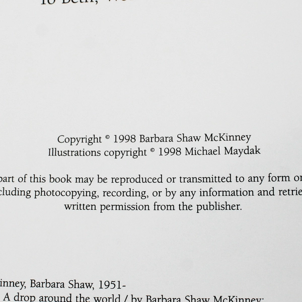 A Drop Around the World by Barbara Shaw McKinney 1998 Paperback