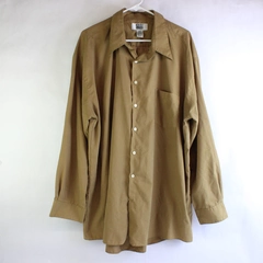 City Streets Khaki Brown Long Sleeve Button Up Shirt Men's Size 2XLT