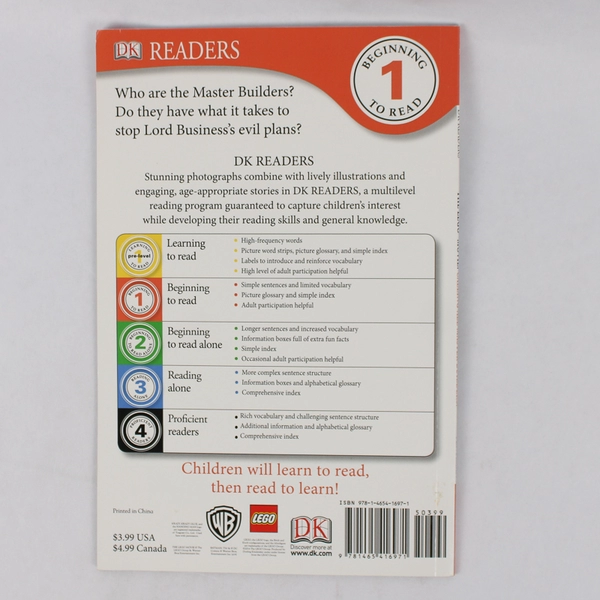 The Lego Movie Calling All Master Builders by David Fentiman 2014 PB DK Readers