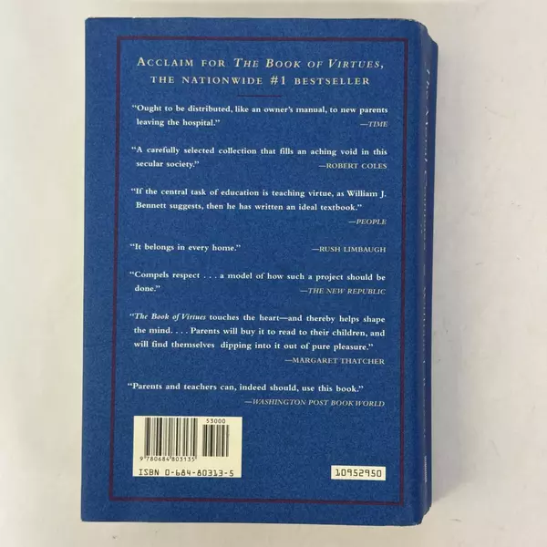 Moral Compass: Stories for a Life's Journey by William J. Bennett 1995 Hardcover