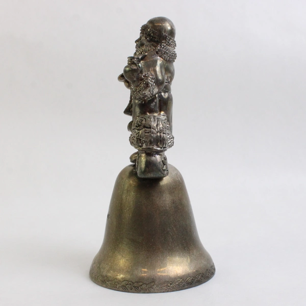 Vintage 1997 Silver Plate Santa Claus Christmas Bell