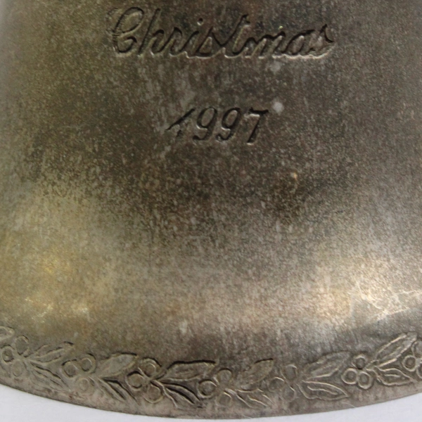 Vintage 1997 Silver Plate Santa Claus Christmas Bell
