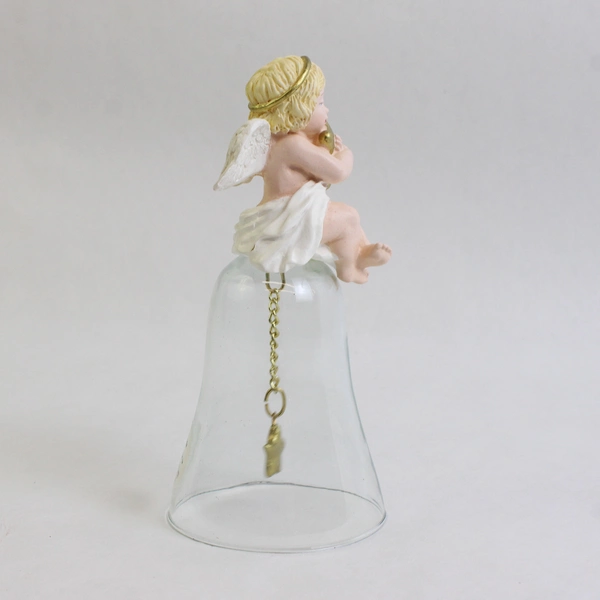 Vintage Princess House Cherub Angel Glass Bell Christmas Collectible