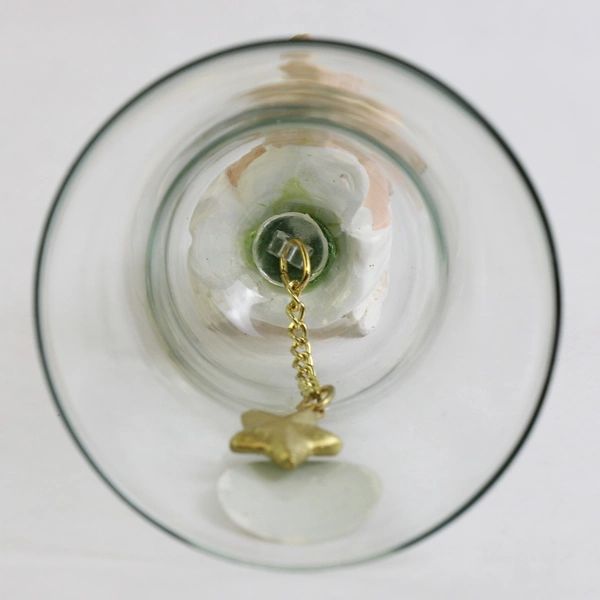 Vintage Princess House Cherub Angel Glass Bell Christmas Collectible