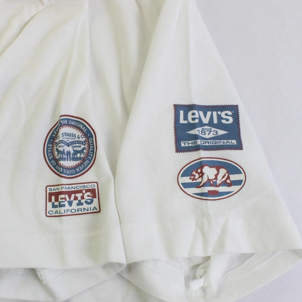 Levi's White Graphic T-Shirt Short Sleeve Youth Large 12-13 Years