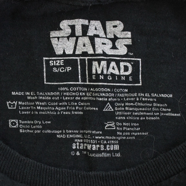 Star Wars Mad Engine 'Grogu' Black Graphic T-Shirt Women's Size Small