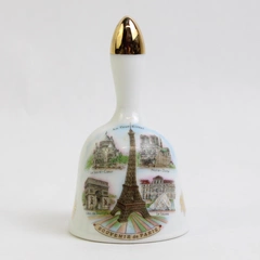 Limoges Souvenir de Paris Porcelain Bell 3"