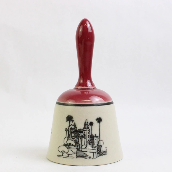 Vintage Willco Imports Hearst Castle San Simeon Porcelain Souvenir Bell 5.5"