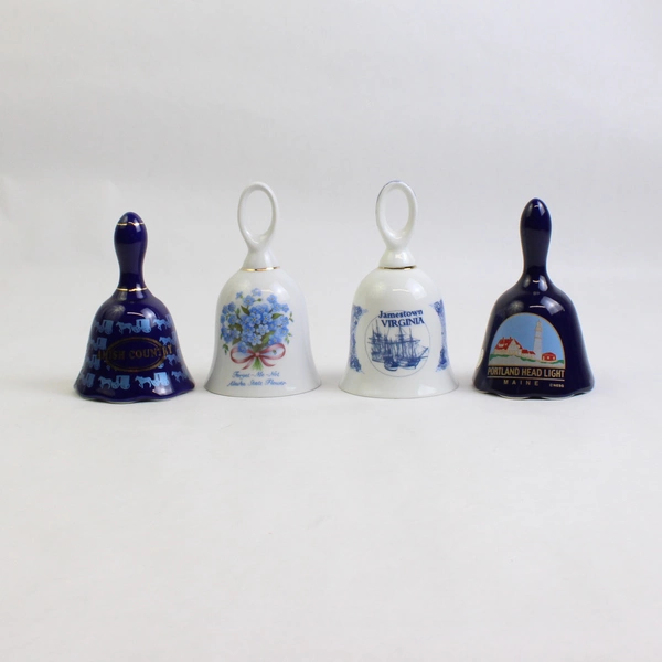 Lot of 4 United States Travel Porcelain Souvenir Bells